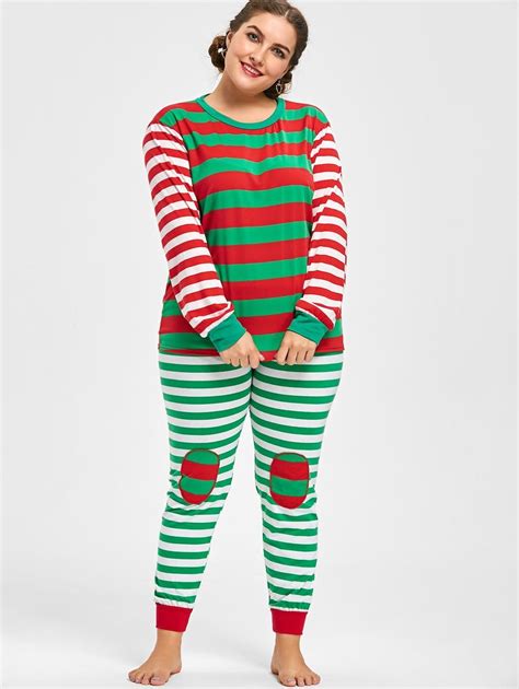 cute plus size christmas pajamas|More.